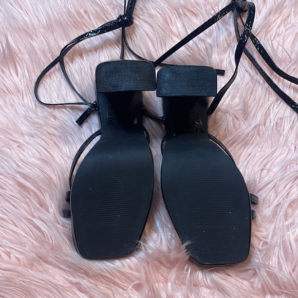 Nasty Gal Black Platform Lace Up Heels Woman’s - Picture 5 of 7